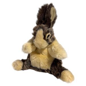 FOLKMANIS BABY DUTCH RABBIT PLUSH‎ HAND PUPPET REALISTIC BUNNY 9.5"